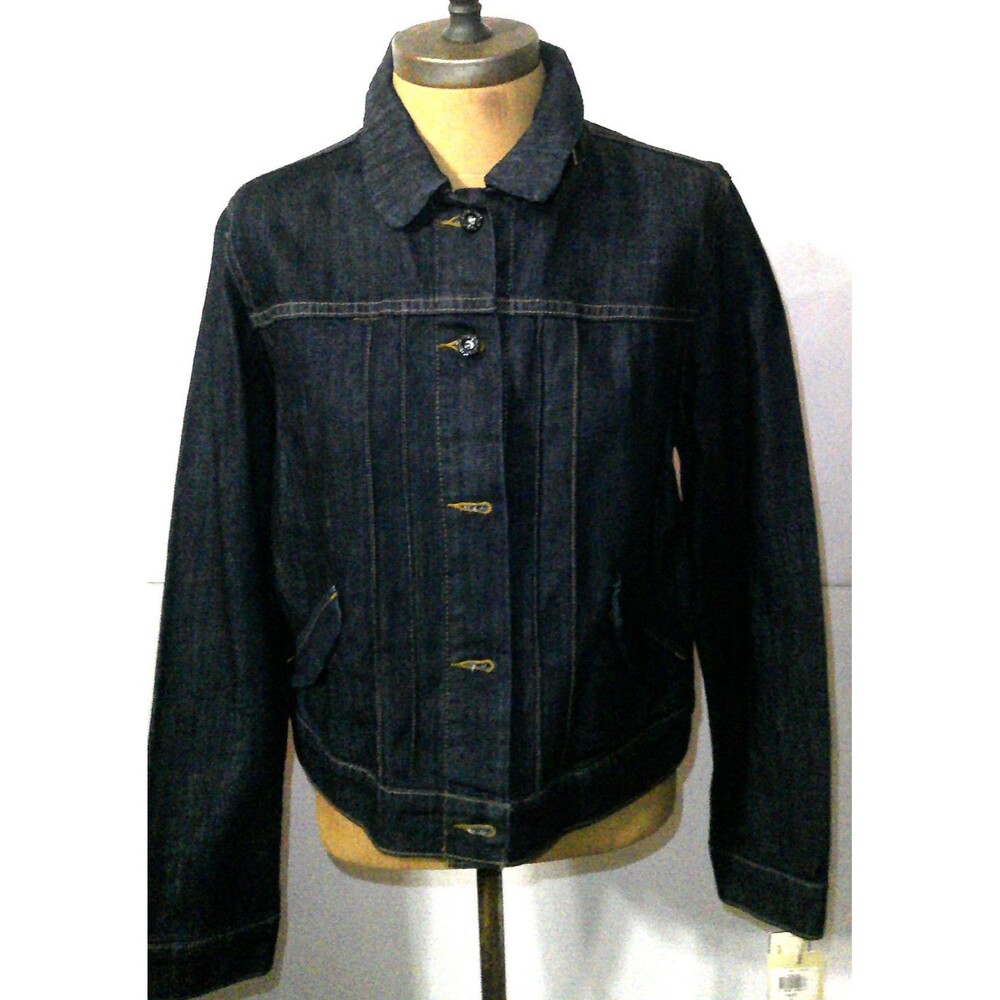 NWT Levi's Jean jacket denim dark blue womens large New Lightweight
